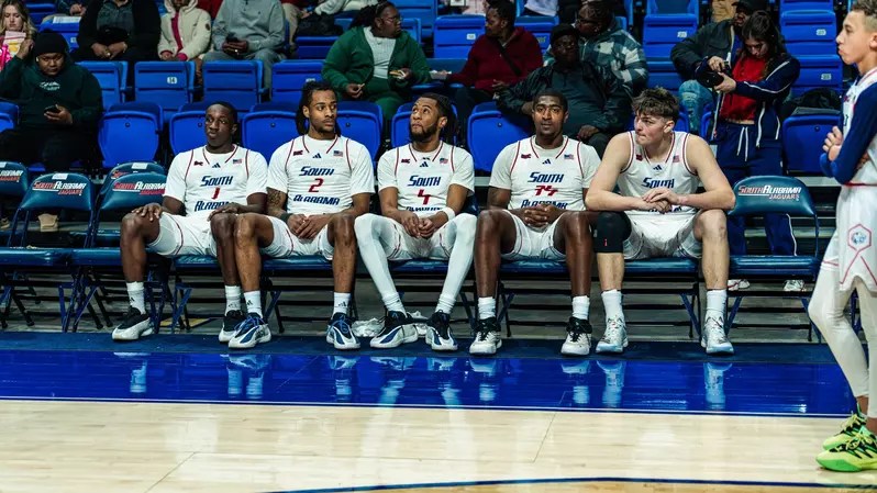 South Alabama Basketball Rolls Buffalo in Debut of Mardi Gras Uniforms